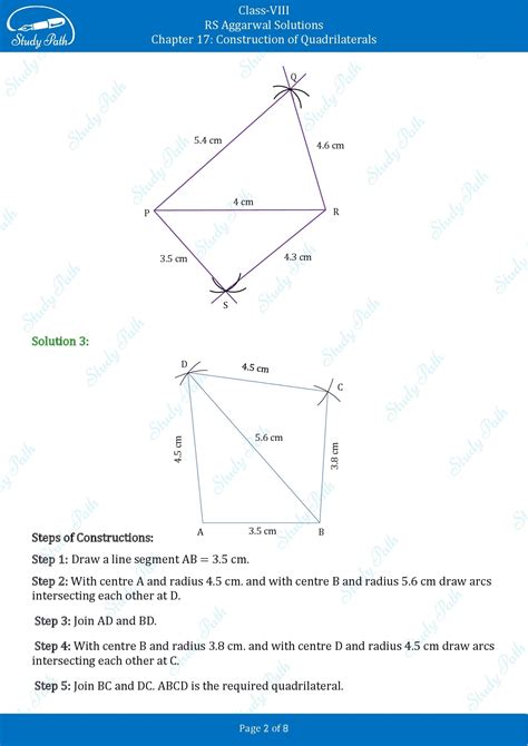 RS Aggarwal Class 8 Solutions Exercise 17A Chapter 17 Construction Of