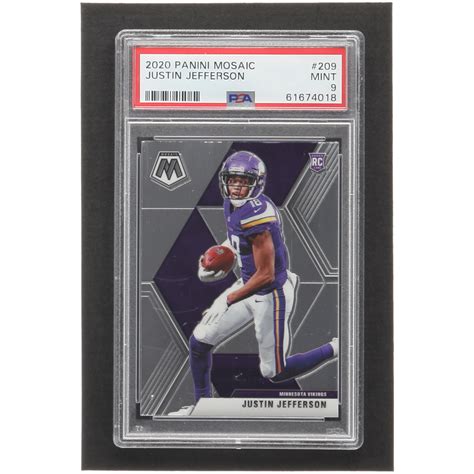 Justin Jefferson 2020 Panini Mosaic 209 RC PSA 9 Pristine Auction