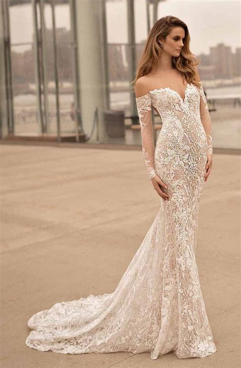 Long Sleeves Off The Shoulder Wedding Dresses Berta Bridal