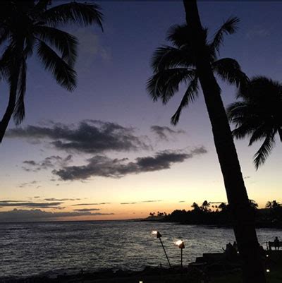 Sunset photos of Poipu Beach