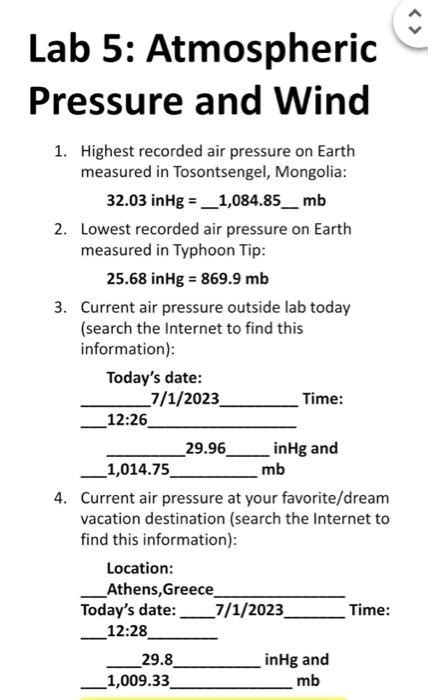 Using The Data In Table Graph The Atmospheric Chegg