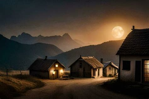 Village Night Stock Photos, Images and Backgrounds for Free Download