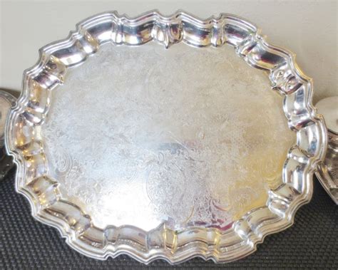 Vintage Silverplate Leonard Silver English Silver Oval Scalloped