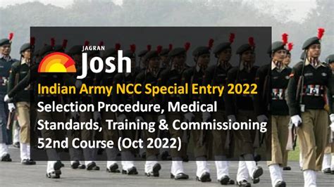 Indian Army Ncc Special Entry 52nd Course 2022 Selection Procedure