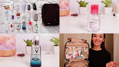 Tsa Approved Travel Toiletry Bag Essentials What S In My Travel Skincare Beauty Bag Youtube