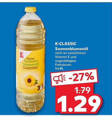 K classic Sonnenblumenöl Angebot bei Kaufland 1Prospekte de