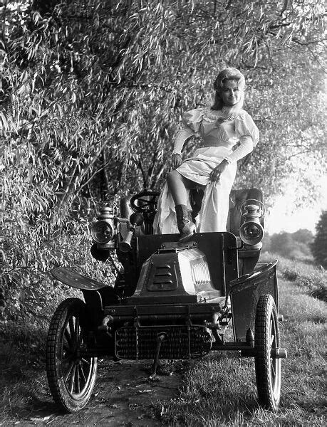 Actress Martha Hyer Poses On A Vintage De Dion Motor Car