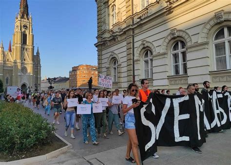 Foto U Novom Sadu Odr An Jo Jedan Protest Srbija Protiv Nasilja