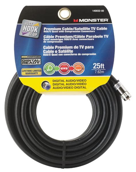 Monster Jhiu Black Ft Ohm Digital Video Coaxial Cable