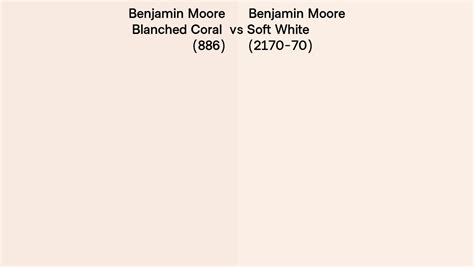 Benjamin Moore Blanched Coral Vs Soft White Side By Side Comparison