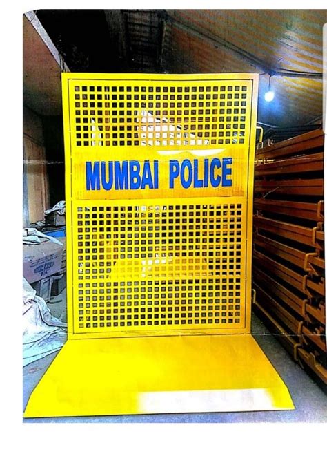 Yellow Metal Barricade For Road Safety Deepak Trading Corporation