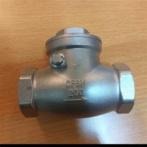 SWING CHECK VALVE STAINLESS DRAT 1 2 INCH KLEP TABOK STAINLESS 304