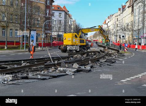 Lipsia Großbaustelle auf der Landsberger Straße Hat begonnen 11 03