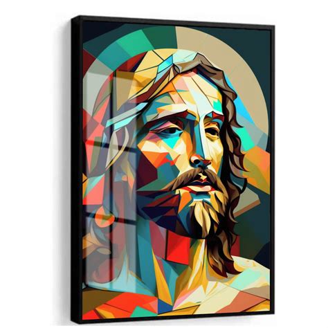 Quadro Decorativo Jesus Cristo Colorido Moderno Vidro Elo