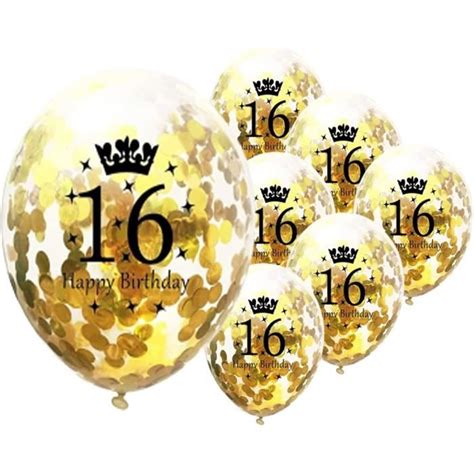 Lot De Ballons Confettis Happy Birthday De Cm Qualit