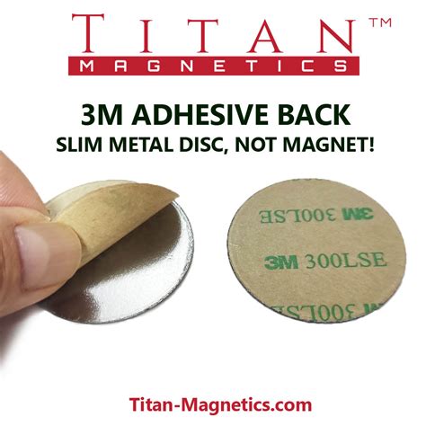 Ultra Thin Metal Disc Base With Adhesive For Attaching Magnets 4pcsset