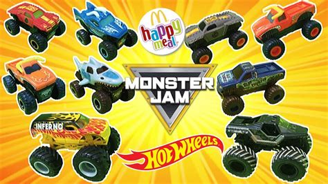 Monster Jam Trucks Collection Hot Wheels Mcdonalds Happy Meal