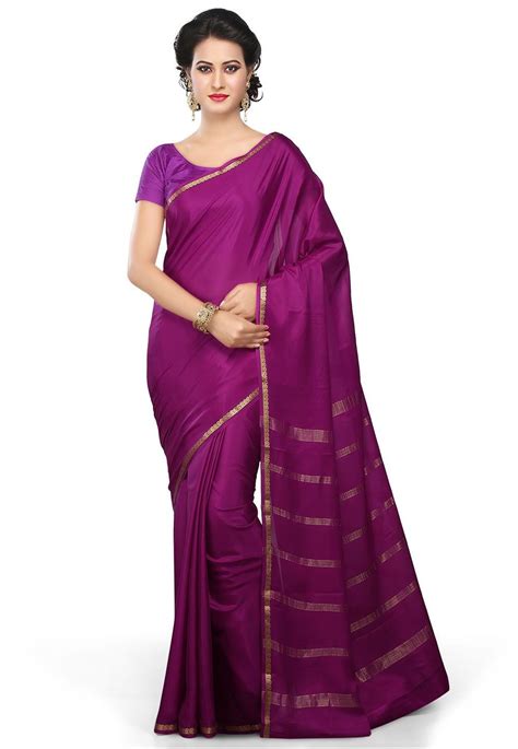 Buy Woven Pure Mysore Silk Saree In Magenta Onlineitem Code Shu336 Occasion Festival Work