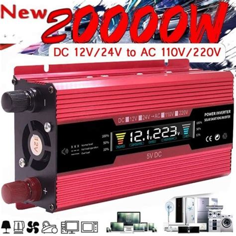 W Car Power Sine Wave Inverter Dc V V To Ac V Voltage