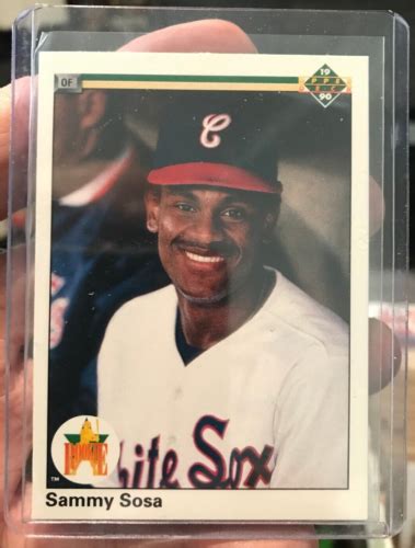 1990 Upper Deck Baseball Card 17 Sammy Sosa ROOKIE ERROR Mint Wrong