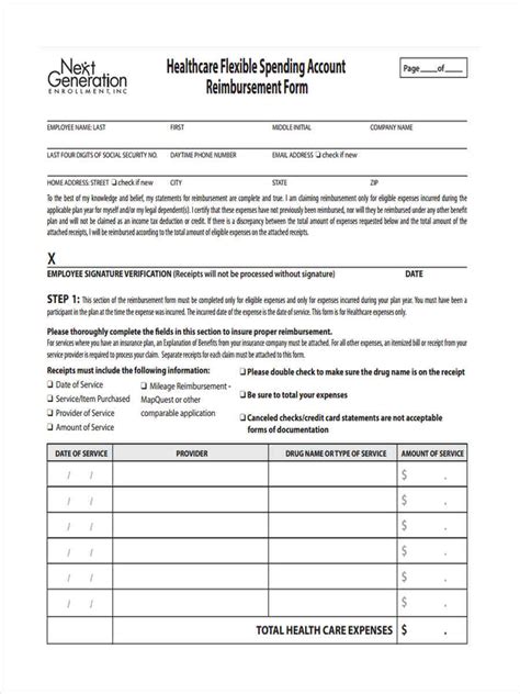 Free Sample Request For Reimbursement Forms In Ms Word Pdf Excel