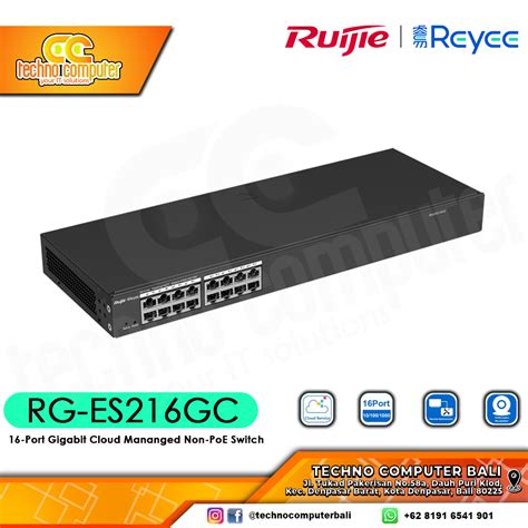 Switch Hub Ruijie Reyee Rg Es Gc Port Gigabit Cloud Mananged Non