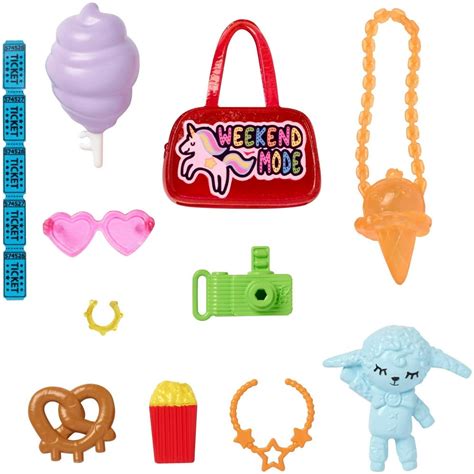 Barbie Accessories Pack With 11 Weekend Getaway Storytelling Pieces ...