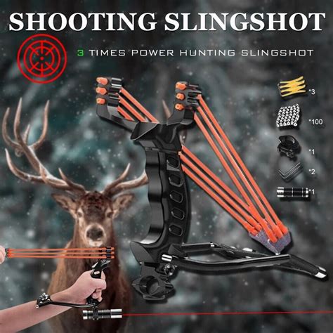 Hunting Professional Slingshot Set High Velocity Catapult With Laser