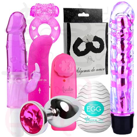 Kit Sex Shop Itens Vibrador Feminino Plug Anal Masturbador