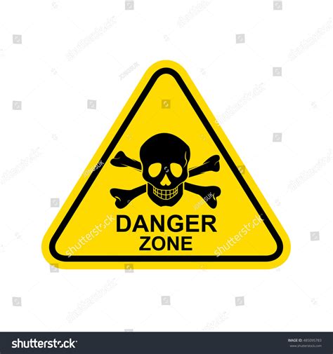 Danger Zone Sign Vector Vector De Stock Libre De Regalías 485095783