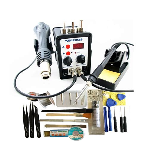 YOUYUE 8586 700W 2 in 1 SMD Rework Soldering Station Hot Air Gun ...