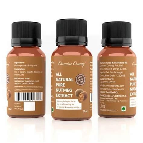 Carmine County All Natural Pure Nutmeg Extract Ml Myristica