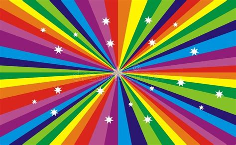 Rainbow Color Burst Illustration