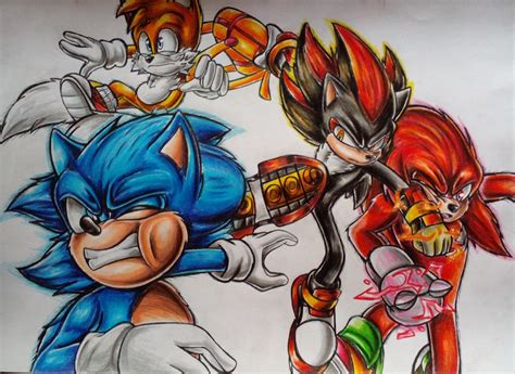 Team Sonic VS Shadow (Movie version) | Blake_Art : r/SonicTheHedgehog