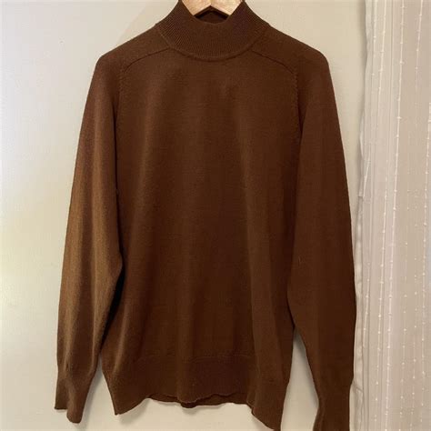 Size S Brown Turtleneck Never Been Depop