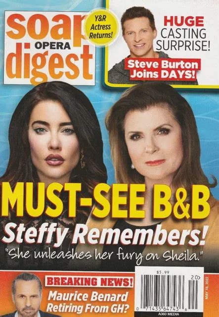 Soap Opera Digest May 16 2022 Jacqueline Macinnes Wood Kimberlin Brown Zamprogna £3 91 Picclick Uk