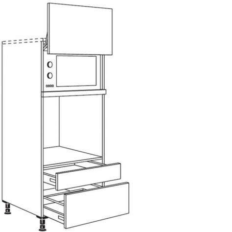 Highboard für Geräte Umbauten für Mikrowelle und Backofen