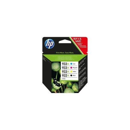 Pack De 4 Cartouche Originale HP 932XL 933XL Noire Cyan Magenta Jaun