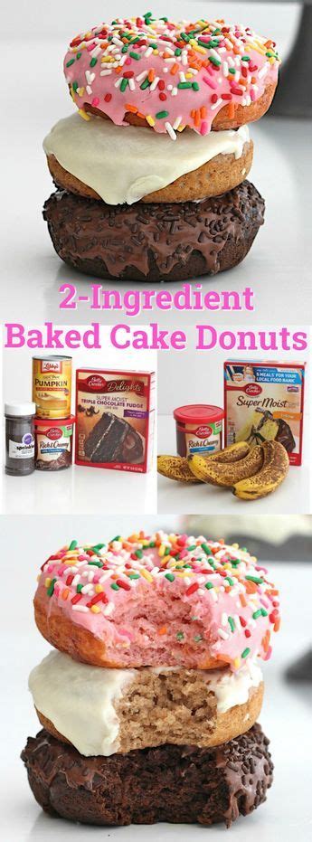 2 Ingredient Baked Cake Donuts Cake Mix Donuts Cake Donuts Recipe Cake Mix Donuts Recipe