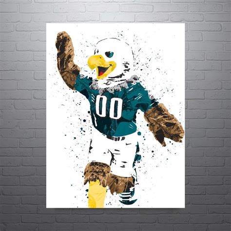 Swoop Mascot Philadelphia Eagles Football Art Poster-free US Shipping ...