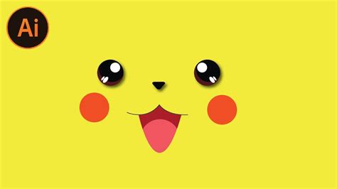 Pikachu Face Drawing