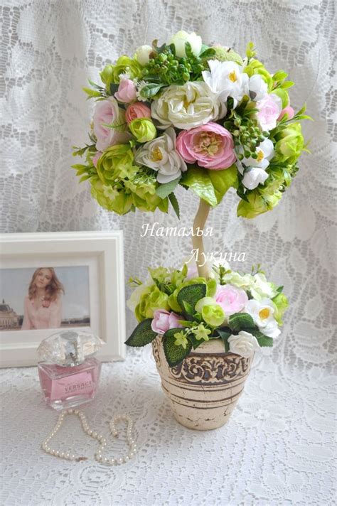 топиарий | Floral topiaries, Handmade flowers paper, Flower arrangements