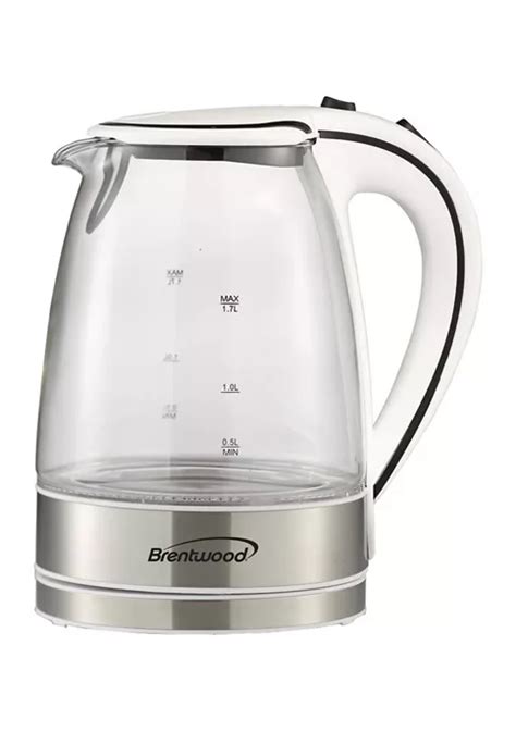 Brentwood 1 7 Liter Cordless Tempered Glass Electric Kettle Belk