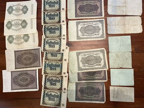 Reichsbanknote Mark Reichsbanknoten Lot Kellerfund Ebay