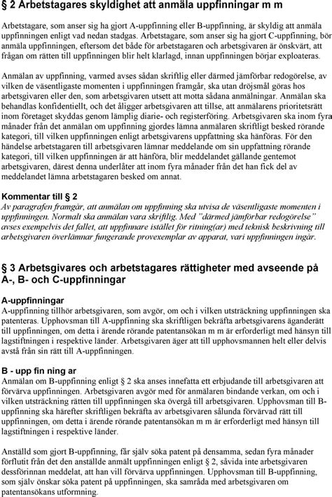 Avtal om rätt till arbetstagares uppfinningar PDF Free Download