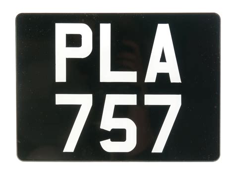 White Digits On Black Acrylic Number Plates Classic Plates Online