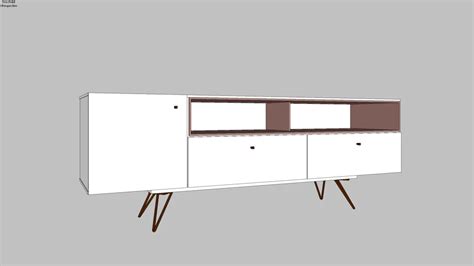 Rack Alasca Branco e Rosé 162 cm Pronto para Vray 3D Warehouse