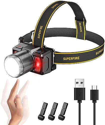 SuperFire Led Headlamp High Lumen Super Bright Headlamp Rechargeable