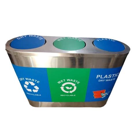 Stainless Steel Trio Dustbin Application Office Commercial At Best