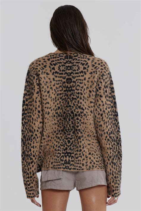 Shop Leopard Chuck Cardigan Jaded London Clothing